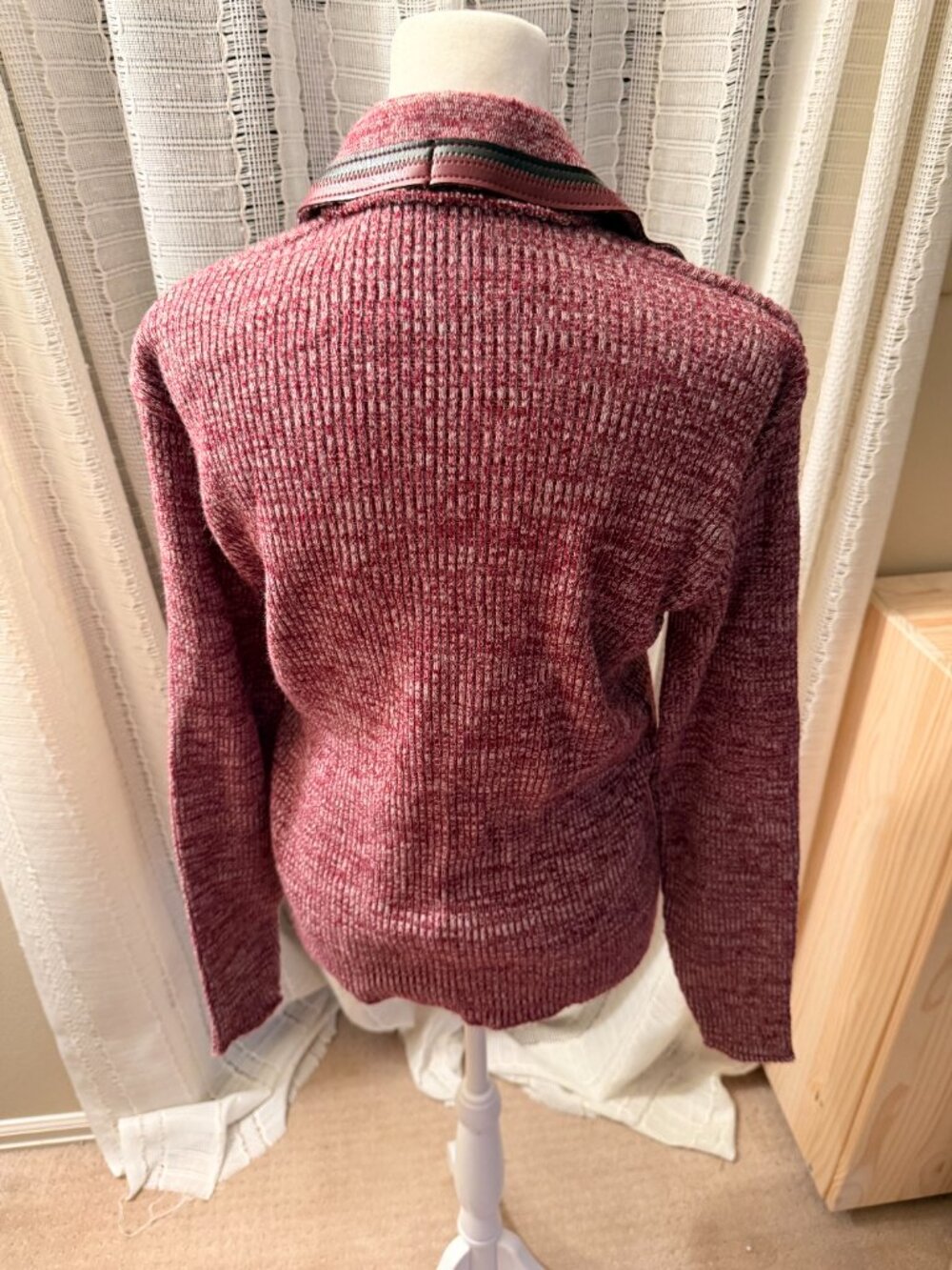 Vintage men's half zip collar sweater - Picture 4 of 4